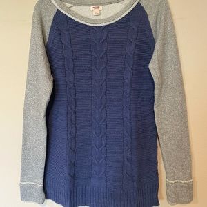 CLOSING SALE! Mossimo blue jeans cable knit crew neck sweater